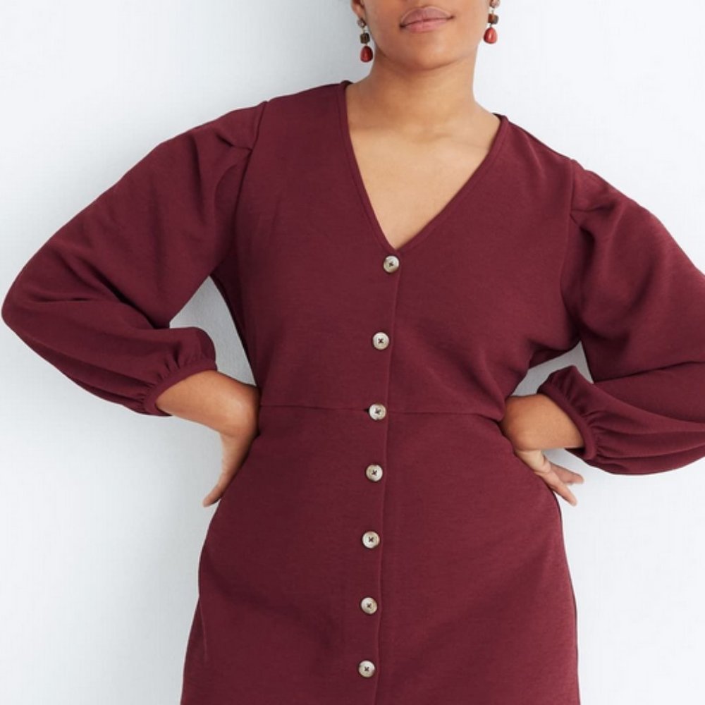 Madewell Texture & Thread Balloon-Sleeve Dress